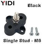 M6 M8 M10 Junction Terminal Block Stud Bus Bar Heavy Duty Battery Power Distribution DC 48V Busbar Red/Black Automotive RV Boat
