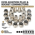 GX16 Connector 2/3/4/5/6/7/8/910Pin Male Female Aviation Connector Waterproof Docking Plug Socket