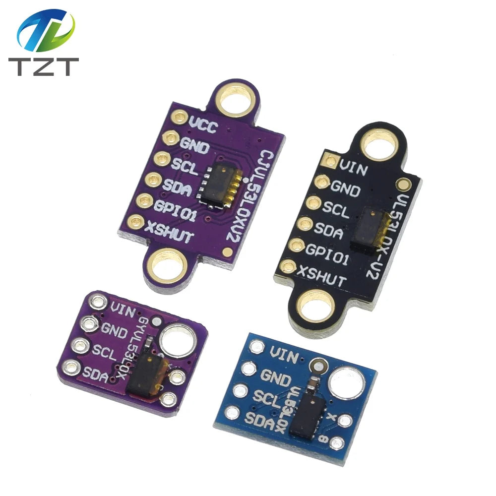 TZT VL53L0X Time-of-Flight (ToF) Laser Ranging Sensor Breakout 940nm GY-VL53L0XV2 Laser Distance Module I2C IIC 25MM*10.7MM