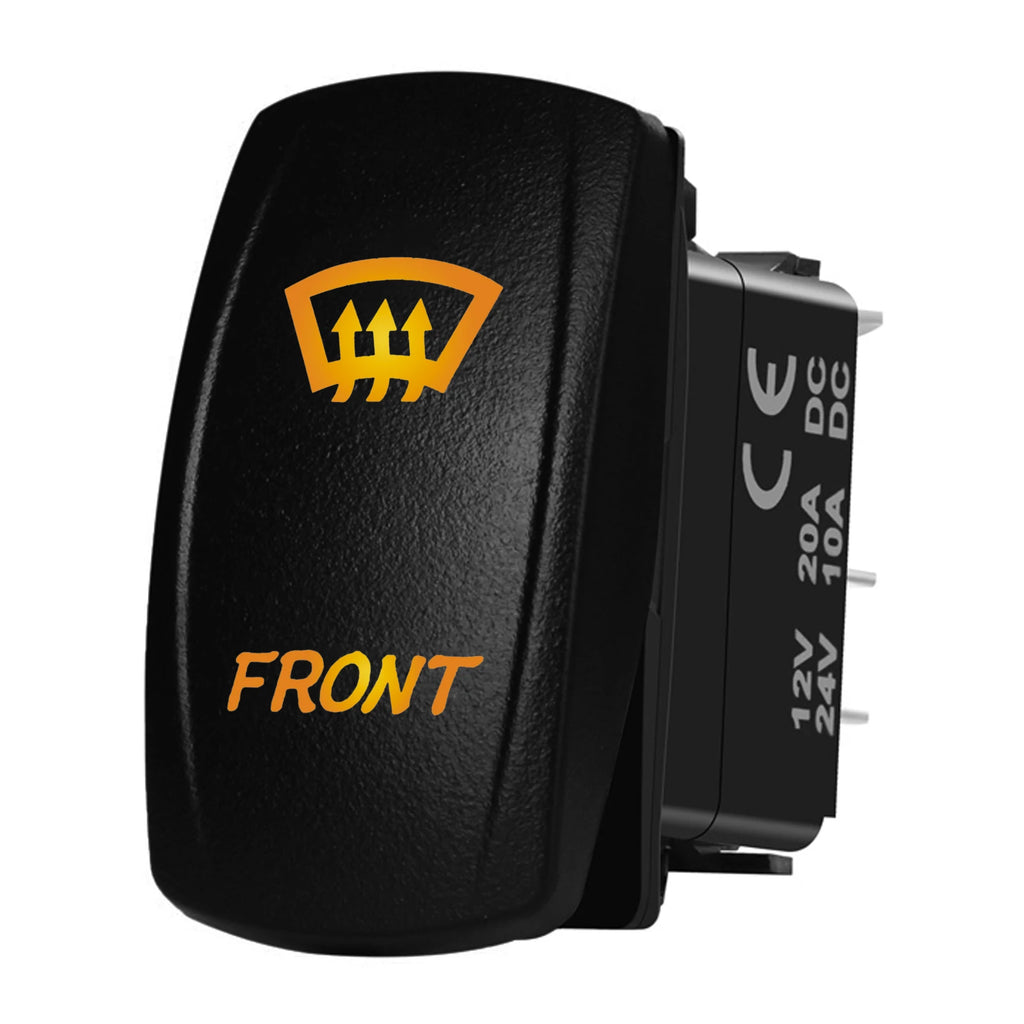 Marine Boat Rocker Switch 12/24V Orange Backlit Anchor Beacon Up Down Button ON OFF/ON OFF ON Momentary Toggle Switch Waterproof