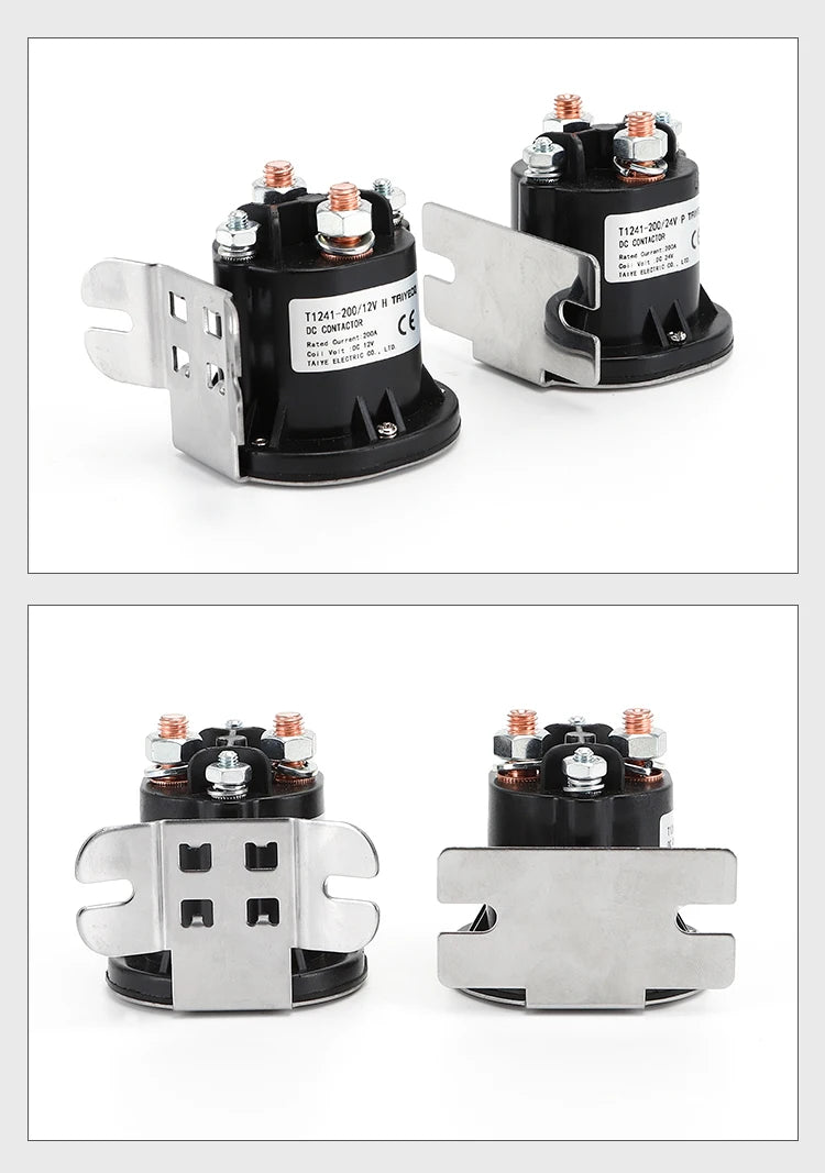 12V 24V 48V 200A Electric Stacker Forklift Tail Plate Switch Relay Plate Oil Pump Start DC Contactor T1241-200