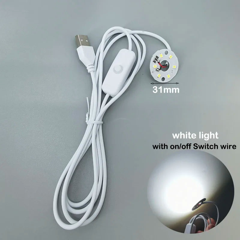 DC 5V USB Dimmer 31mm 50mm Warm White 3W 10W LED Lights 5730 Chip Single Reading Night Desk Book Tablet Lamp Switch Cable