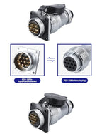 PLS28 P28-2/3/4/5/7/8/10/12/16/17/20/24/26 Pin Aviation Connector Plug WS28 Male Female Plug Socket Connector