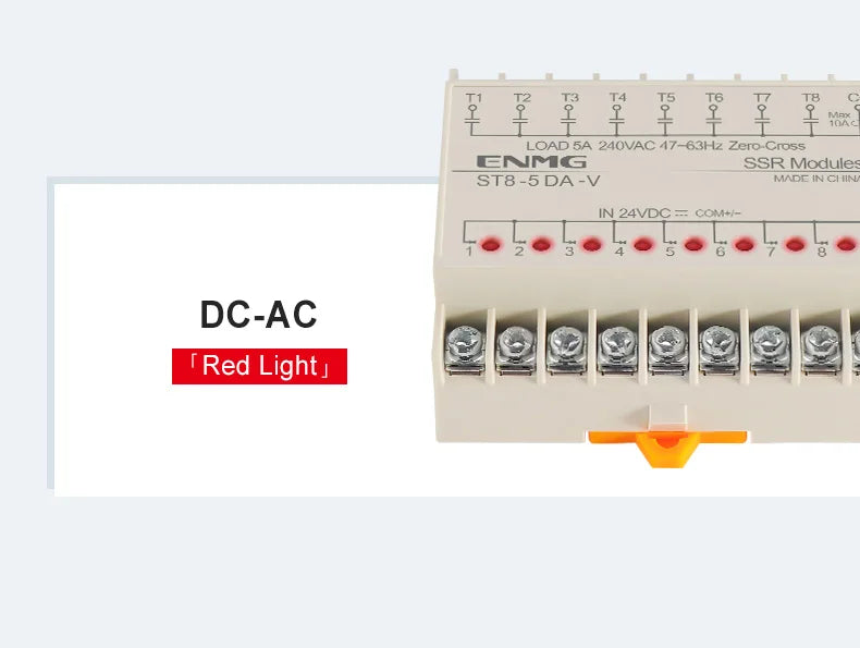 Optically Isolated Multi-Circuit Solid State Relay Module 24V DC Control DC DIN-Rail Module 220V AC PLC Output Amplifier Control