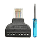 RJ45 to 8 Pin Terminal Adapter Connector 8P8C Network Crystal Head Screw Terminal Block Copper Alloy Contact  Screw Termination