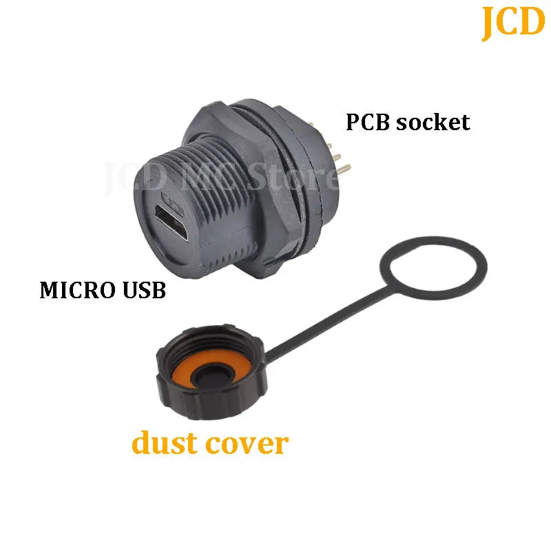 1PC E16 Buckle Waterproof Connector HDMI/USB2.0/USB3.0/RJ45/Type C/MICRO USB Panel Mount DIY Jack with Dust Cover Connector