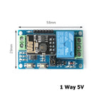 ESP8266 ESP-01 WiFi Relay 1 2 4 Way Channel 5V 12V Things Smart Home Remote Control Switch ESP01 Wireless Module Phone APP
