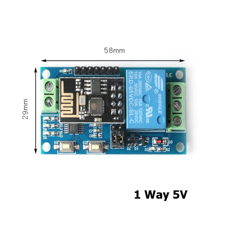 ESP8266 ESP-01 WiFi Relay 1 2 4 Way Channel 5V 12V Things Smart Home Remote Control Switch ESP01 Wireless Module Phone APP
