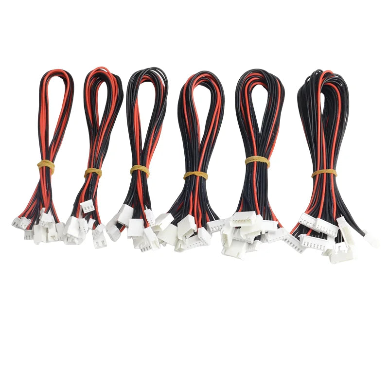 6pcs JST-XH 1S 2S 3S 4S 5S 6S 7S 8S 30cm 22AWG Lipo Balance Wire Extension Charged Cable Lead Cord for RC Lipo Battery Charger
