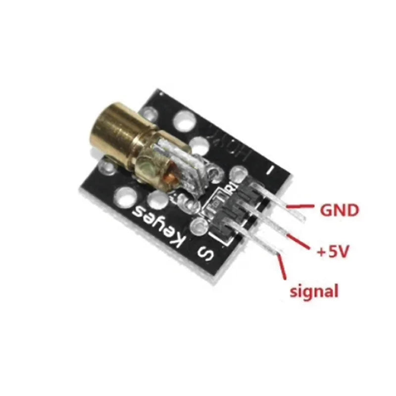100PCS KY-008 Laser Sensor Module 650nm 5V Red Dot Laser Transmitter for Arduino UNO R3 Raspberry Pi DIY Electronics Projects