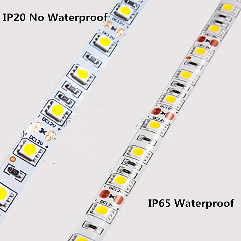 5V 12V 24V LED Light Strip Waterproof SMD 5050 5M Ledstrip 5 12 24 V Volt RGB Tape LED Strip Light For Room Bedroom TV Backlight