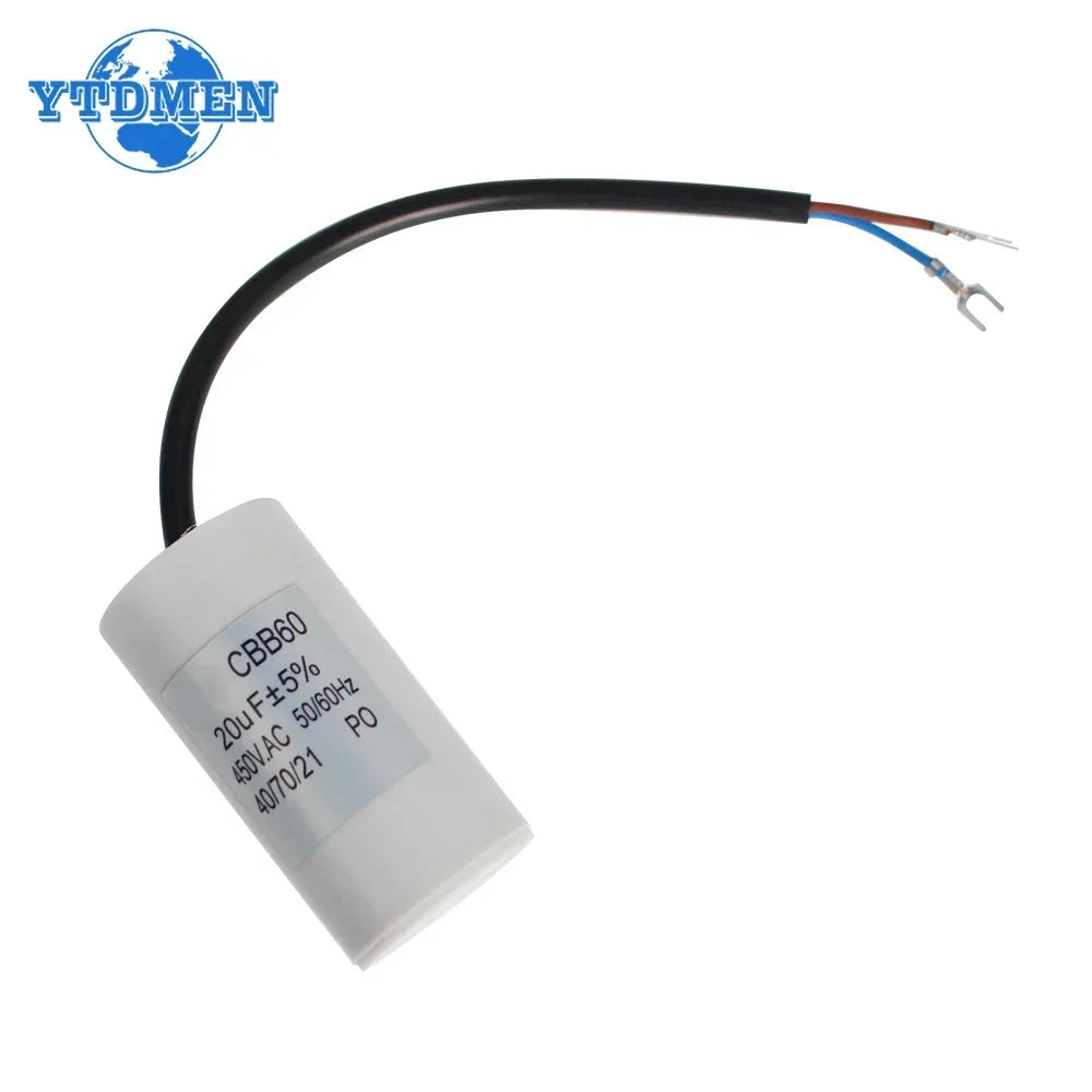 1PCS CBB60 Motor Run Capacitor 450V AC Starting Capacitors 5% 4UF 8UF 10UF 16UF 25UF 30UF 60UF for Washing Machine, Water Pump