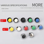 12MM Small Mini Metal Push Button Switch 12V 220v On Off Start Stop Momentary Colorful Black Oxide Waterproof Round Head Wedding