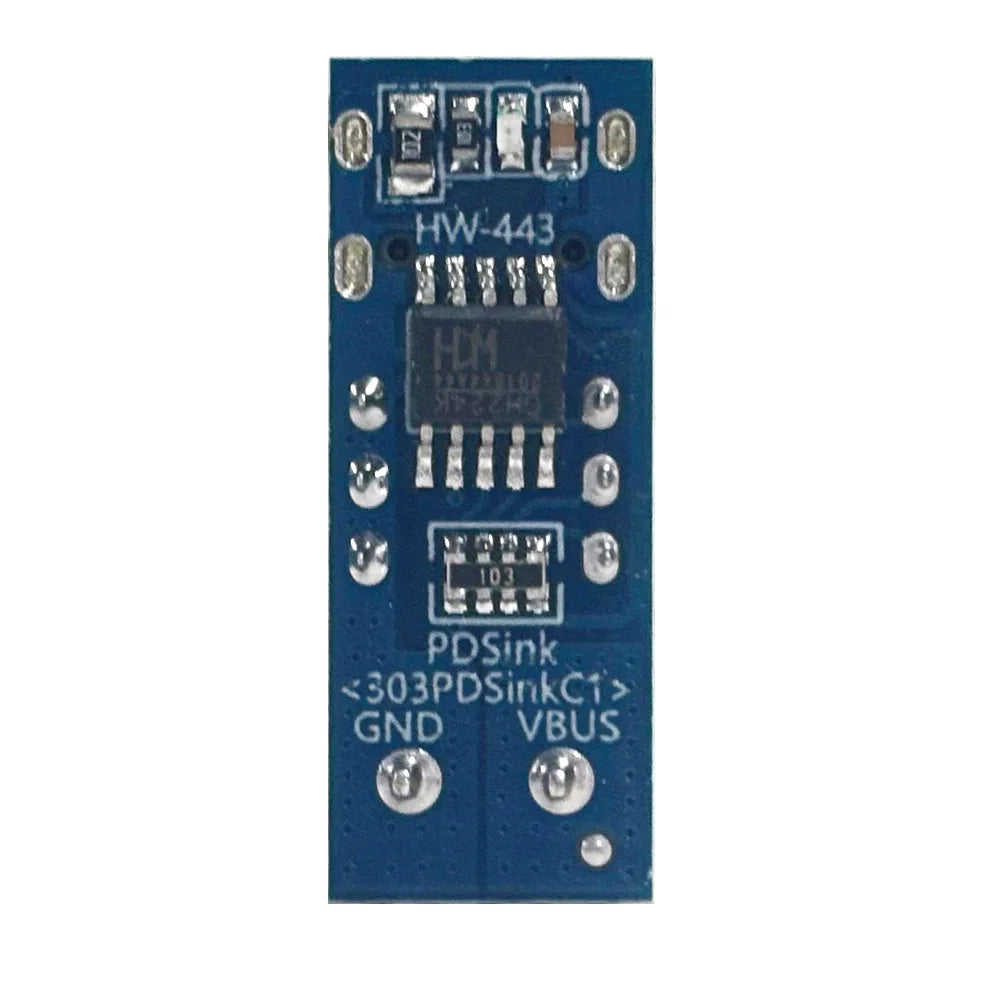 PD Trigger Module Type-C Fast Charging Test Board 5-20V Adjustable USB-C Power Detector Voltmeter for Power Bank 100W PD3.0 QC4+