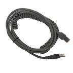 1PC 3/5M USB Coiled Cable For BarCode Scanner LS2208AP LS1203 LS4208 LS4278 DS6707 DS6708 LI4278 USB to RJ48 RJ50 CBA-U12-C09ZAR