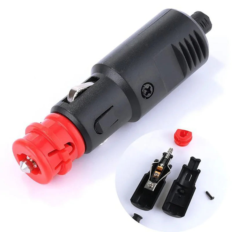 1PCS Car Vehicle Lighter Socket Plug Connector Male Plug Universal 12V-24V 8A Car Cigarette Lighter Plug Car Accessories