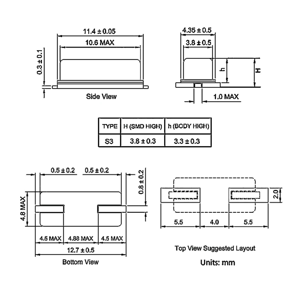 10PCS 4Mhz 6Mhz 8Mhz 12Mhz 11.0592MHZ 14.318MHZ 16MHZ 20MHz 24MHZ 25MHZ SMD Quartz Crystal Resonator Passive Oscillator HC49S