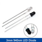 10 Sets Infrared LED Emitter & Receiver Kit 3mm(F3) 5mm(F5) 940nm Diodes 1.4-1.6V 20mA for Sensor Remote Control Projects