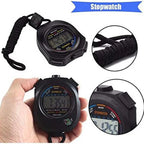 Digital Sports Stopwatch Timer with Large Display Date Time Alarm Function for Coaches Multi-Function Tool