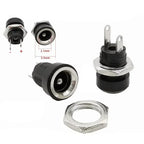 10/50/200Pcs DC-022B DC Power Socket 5.5x2.1/2.5mm Panel Mount Female Jack Socket  DC Connector DC022B