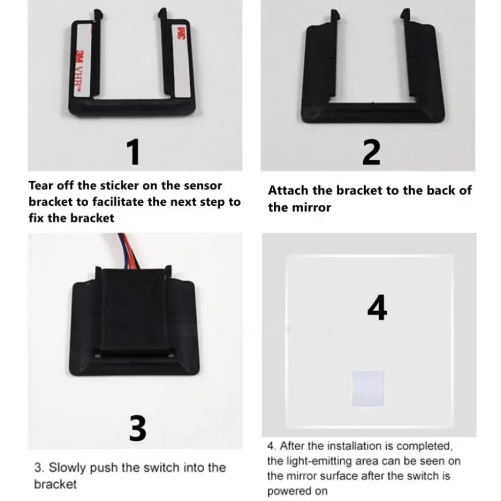 Touch Sensor Switch DC 12V 24V 5A 60W LED Smart Single Key Mirror Light Switch Touch Dimmer Switch For Bathroom Mirror