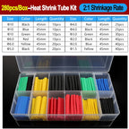 2:1/ 3:1/4:1 Heat Shrink Tube Set 73~900pcs Shrinkage Tubing Kit Cable Repair Protecter Wire Insulation Thermoresistant Sleeving