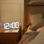 Purchase Products Clock 3D LED Digital Alarm Clock Wall Clock Time/date/temperature For Home/kitchen/office Clocks Decor Garden