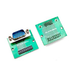 1/2/5pcs Vertical VGA D-sub DR15 Test Board with Screws, DIP 2.54mm Pitch Pin Header PCB Adapter Module, Male/Female Socket