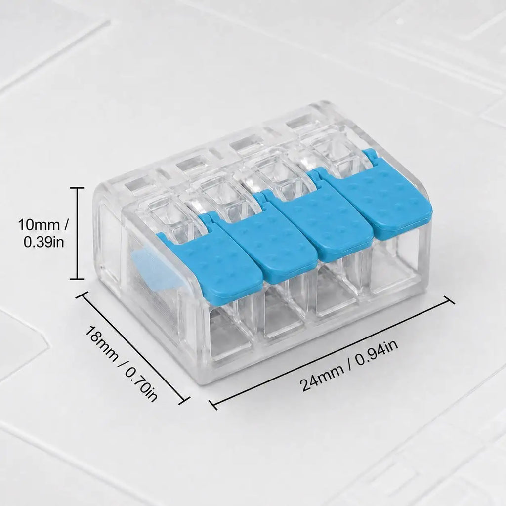 10-150PCS Universal Electrical Quick Wire Connectors 2/3/4/5 Port Plug-in Terminal Block DIY Cable Kit 28-12AWG 250V 32A