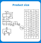50PCS S8050 SS8550 2N4401 Printed J3Y NPN Power Transistor SMD Triode Package SOT23