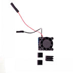 for Raspberry Pi 4 Model B Heat Sink Single Cooling Fan RAM Heatsink Set Kit