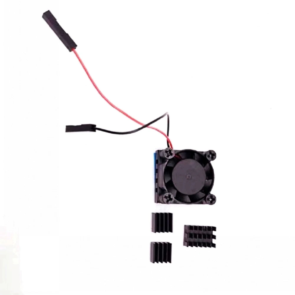 for Raspberry Pi 4 Model B Heat Sink Single Cooling Fan RAM Heatsink Set Kit
