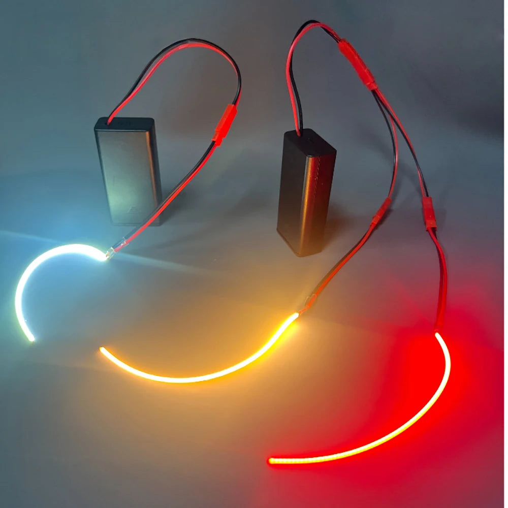 3V 110mm 190mm 300mm LED COB Filament Flexible Battery Lamp White Green Ice Blue Pink Retro Edison Bulb Parts LED Diode Decor