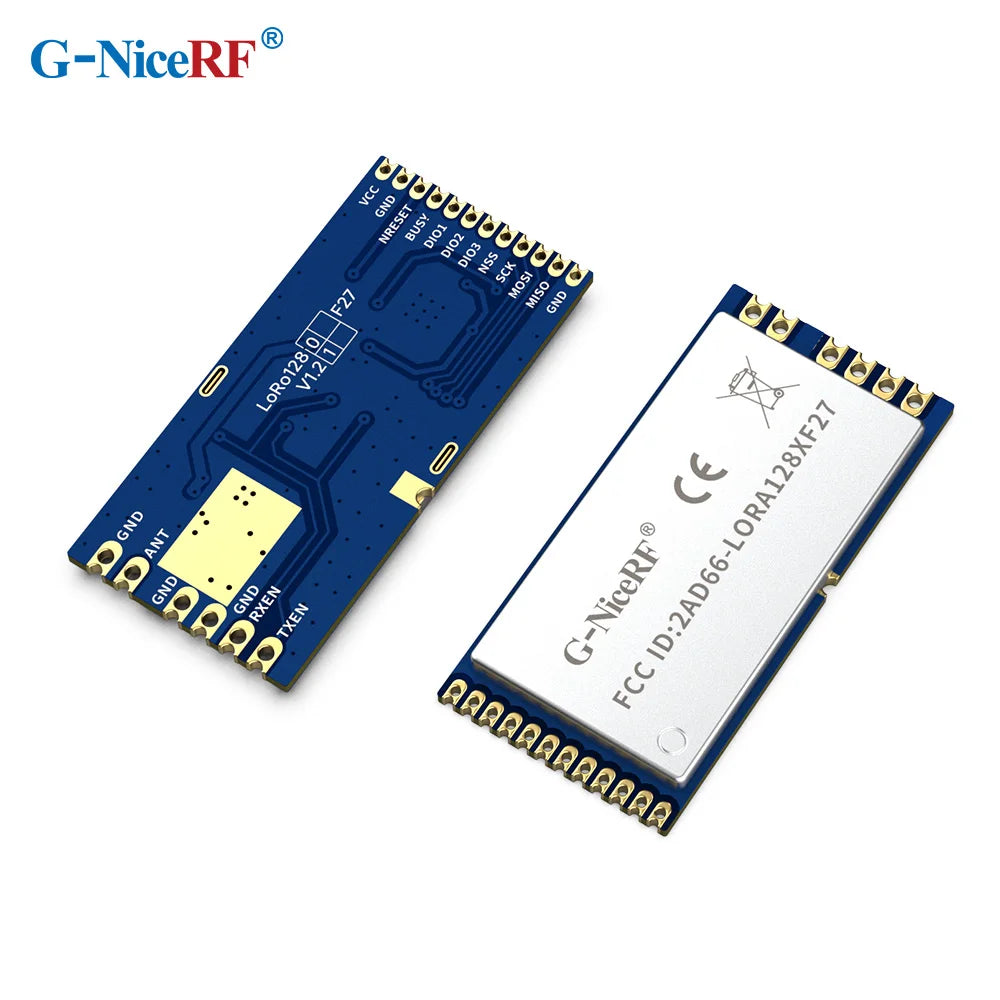 G-NiceRF| 2 PCS LORA1280F27 CE & FCC SX1280 500mW Long Range 2.4GHz LoRa Wireless Transceiver Module