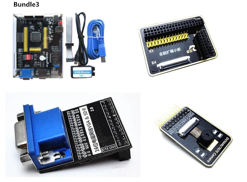 Educational DIY Kit Electronic Altera CycloneIV EP4CE10 FPGA PCB Demo Board with PS/2 UART VGA LCD Camera Network USB Blaster