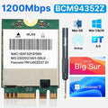 Fenvi 1200Mbps BCM94352Z WiFi Network Card Bluetooth 4.0 Dual Band 5G/2.4Ghz BCM94352 DW1560 NGFF M.2 Adapter for Hackintosh Mac