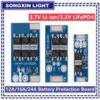 BMS 1S 12A 16A 24A 3.7V LiFePO4 Lithium Battery Protection Board 18650 4.2V Charging Voltage/Short Circuit/Overcharge Prevention