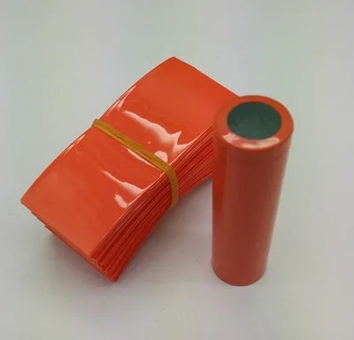 100pcs 18650 Battery Wrap Sleeve Heat Shrink Shrinkable Tube Insulated Multicolor Battery Skin PVC FilmTape Protector Cover Pipe