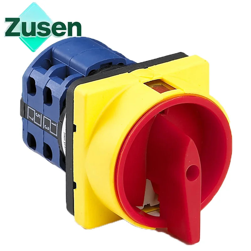 Zusen Cam Switch LW26GS-20/04-1 690V 20A Universal Lock Rotary 4 Poles 8 Terminals OFF-ON 2 Position