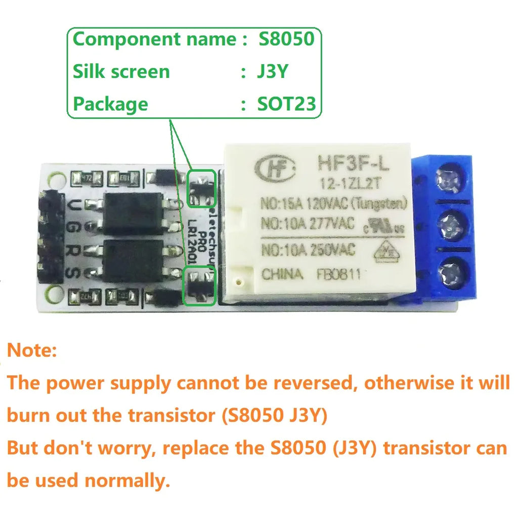 DC 5V 12V 24V Magnetic Latching Relay Module Bistable Self-locking Flip-Flop Latch Switch Board for Arduino ESP32