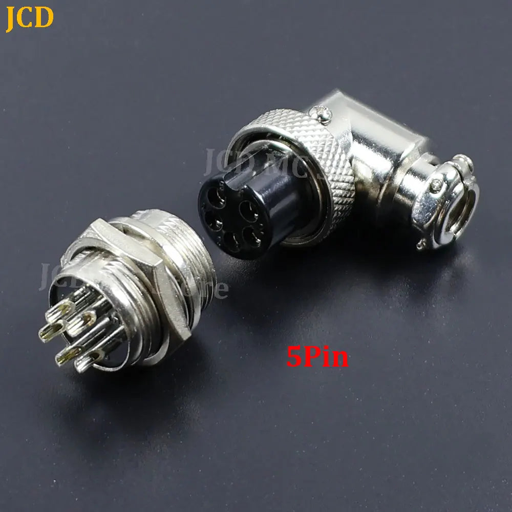 1 Set GX16 90 Degree Right Angle XLR 16mm Elbow 2/3/4/5/6/7/8/9/10 Pin Female Plug Male Chassis Mount Socket Aviation Connector