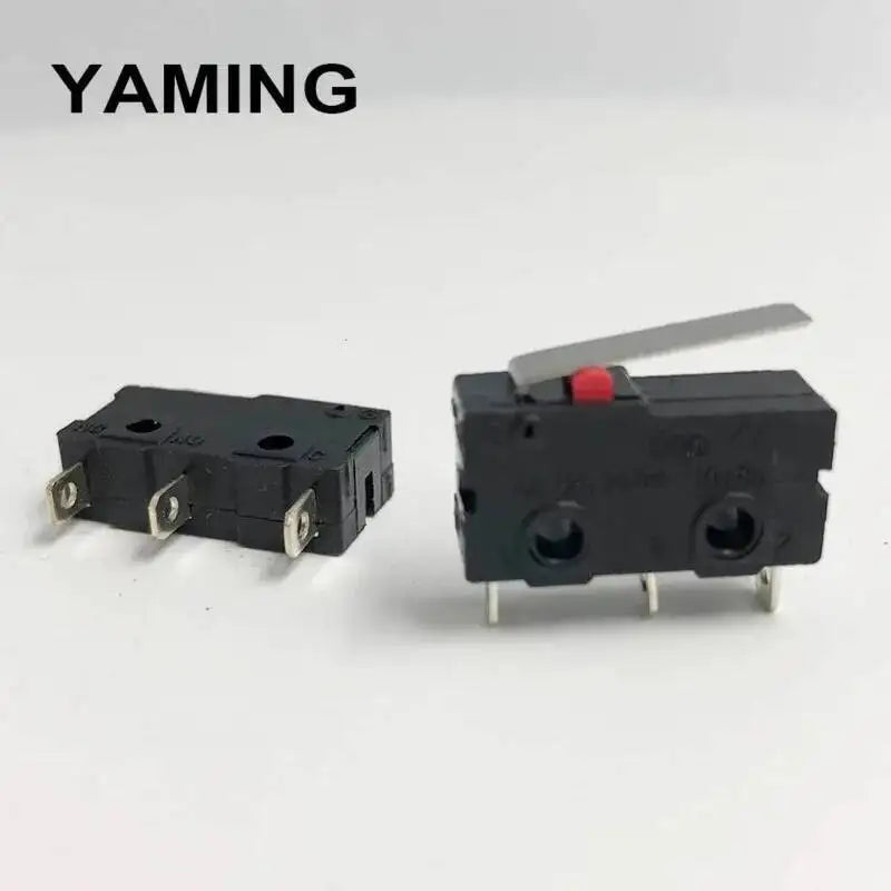 100pcs Limit Switch Micro Long Handle 3 Pins 5A 125 250VAC Contact Medium Size Black Control Circuit KW11-3Z-2