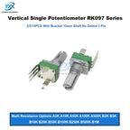 2/5/10PCS RK097 R097 Vertical Precision Potentiometer with Bracket 15mm Handle No Gear 3 Feet A/B10K 2K 5K 50K 100K 250K 1M