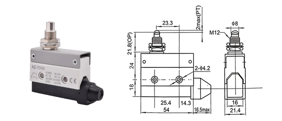 10pcs/lot Micro Limit Travel Switch Waterproof Momentary AZ-7312 AZ-7311 AZ-7121 AZ-7310 AZ-7141 Straight 90 degree Roller Lever