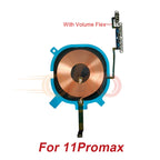 Wireless Charging Chip Coil Sticker With Volume Flex For iPhone X XR XS 11 Pro Max Wireless Charger Panel Repair (1PC)