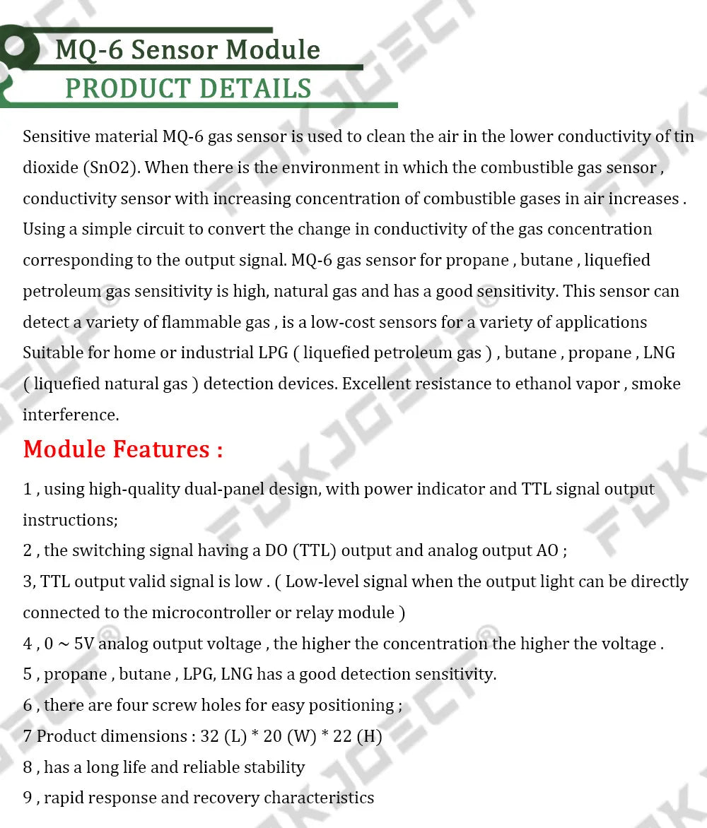 MQ-2 MQ-3 MQ-4 MQ-5 MQ-6 MQ-7 MQ-8 MQ-9 MQ-135 Detection Smoke methane liquefied Gas Sensor Module for Arduino Starter DIY Kit