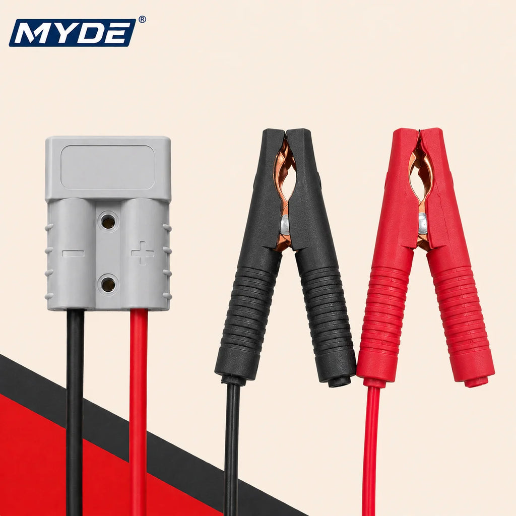 10AWG Anderson Plug to 100A Battery Alligator Clip Cable, Heavy Duty Quick Connect Lead for Car RV Solar Power