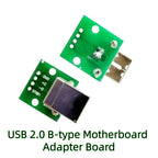 5pcs Micro Mini A Male USB 2.0 3.0 A Female USB B Connector Interface to 2.54mm DIP PCB Converter Adapter Breakout Board
