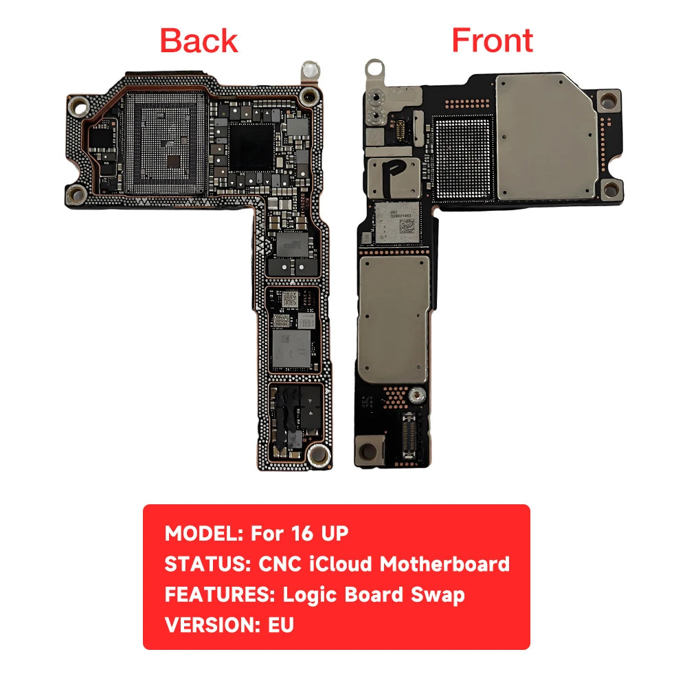 CNC Cut Motherboard for iPhone 16 16Plus 16Pro Max Upper Lower Board No NAND Logic Board Swap US EU Version Repair Parts