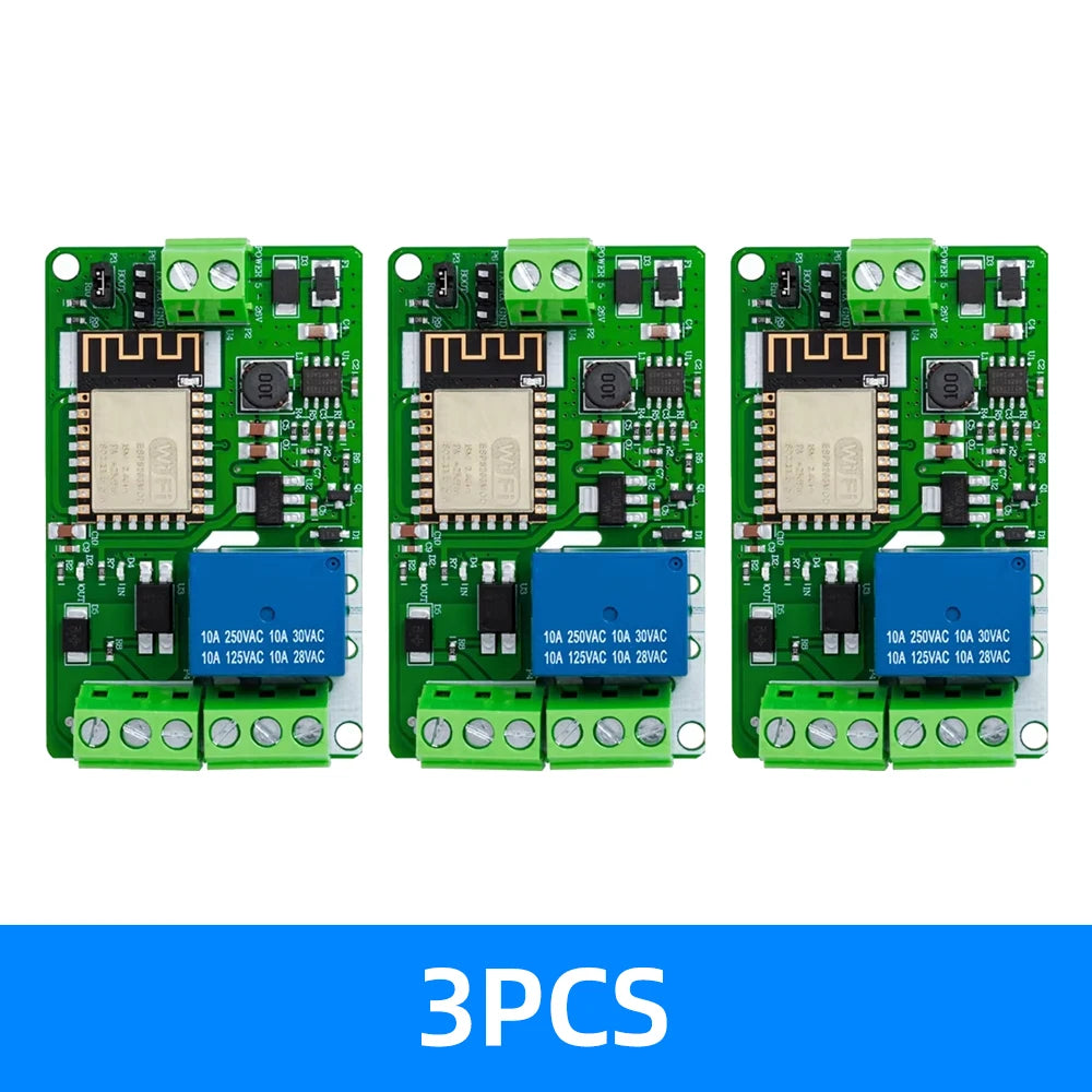 ESP8266 ESP-12F WIFI Wireless Module 1 Channel Relay Shield Overcurrent Protection Wi-Fi Network Relay Module 10A DC 7-30V